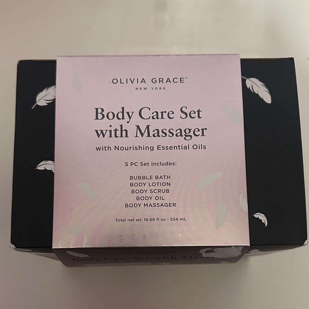 Olivia Rae Pink Body Care Set with Massager